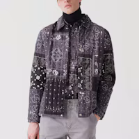 Shop KITH Ludlow 佩斯里花紋黑色長袖休閒襯衫 (男女適用) KH030044-001