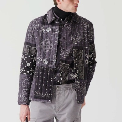 KITH ルドロー ペイズリー ボタンダウン ユニセックス 長袖 シャツ ブラック KH030044-001 Purchase KITH ルドロー ペイズリー ボタンダウン ユニセックス 長袖 シャツ ブラック KH030044-001