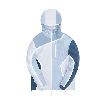 KITH Madison Logo Colorblock Hoodie Jacket Unisex Light Blue KH1355-408