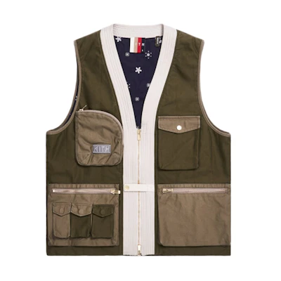 KITH Military Sateen Quilted Tactical Vest Olive