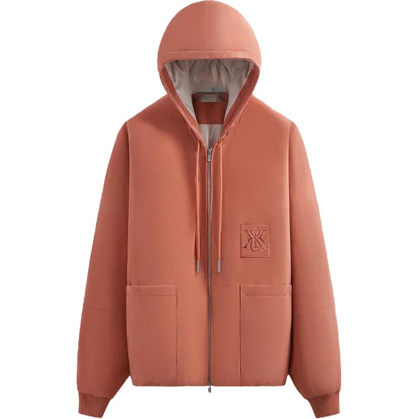 KITH Minimalist Zip Hoodie - Solid Orange Red KHM010514-637