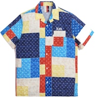 KITH Mixed Stars Patchwork Camp Collar Blue/Multi KITH Mixed Stars Patchwork Camp Collar Blue/Multi