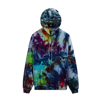 KITH Monday Program SS24 Crystal Tie-Dye Logo Hoodie Unisex Blue KHMSW0005