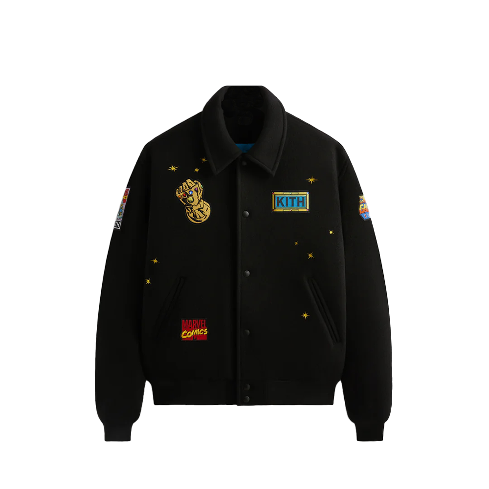 KITH Monday Program SS24 Logo Long-Sleeve Button-Up Jacket Unisex - Black KHM010613-KHMVL-2