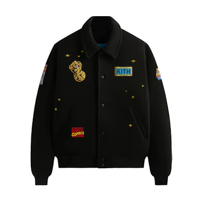 KITH Monday Program SS24 Logo Long-Sleeve Button-Up Jacket Unisex - Black KHM010613-KHMVL-2