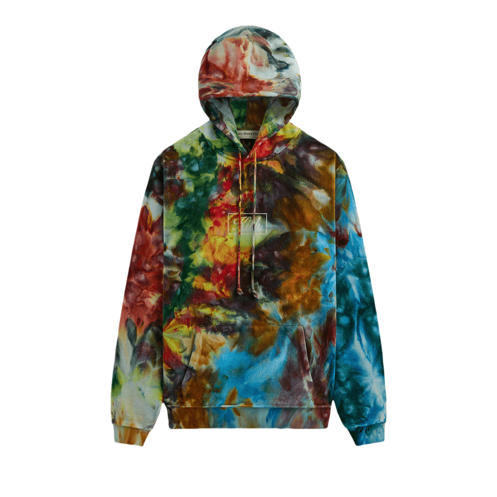 KITH Monday Program SS24 Tie-Dye Crystal Logo Hoodie Unisex Purple Green KHMSW0004