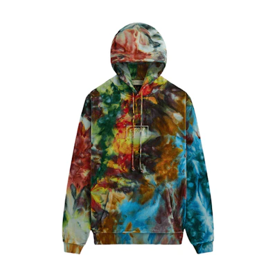 KITH Monday Program SS24 Tie-Dye Crystal Logo Hoodie Unisex Purple Green KHMSW0004