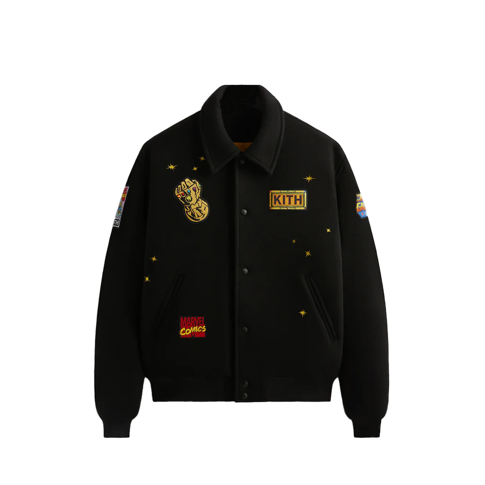 KITH Monday Program SS24 Unisex Black Logo Cartoon Long Sleeve Jacket KHM010613-KHMVL-3