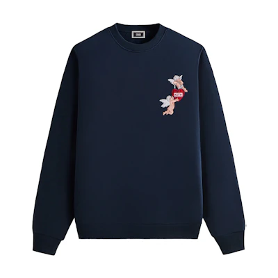 KITH Monday Program SS25 Cupid Love Lock Nelson Crewneck Sweatshirt Night KHM033172-413