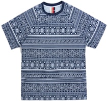 KITH Moroccan Print Seersucker Howard Tee Navy/White