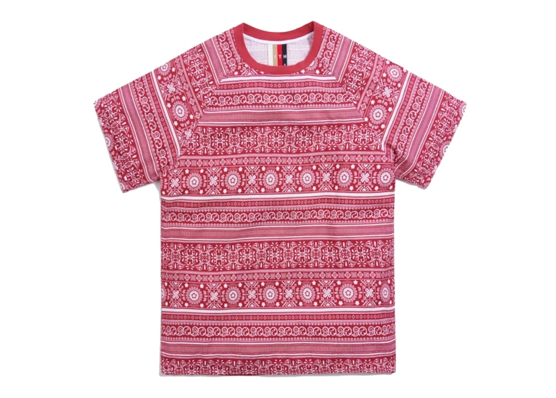 Buy KITH 摩洛哥印花横条衬衫 红色/白色