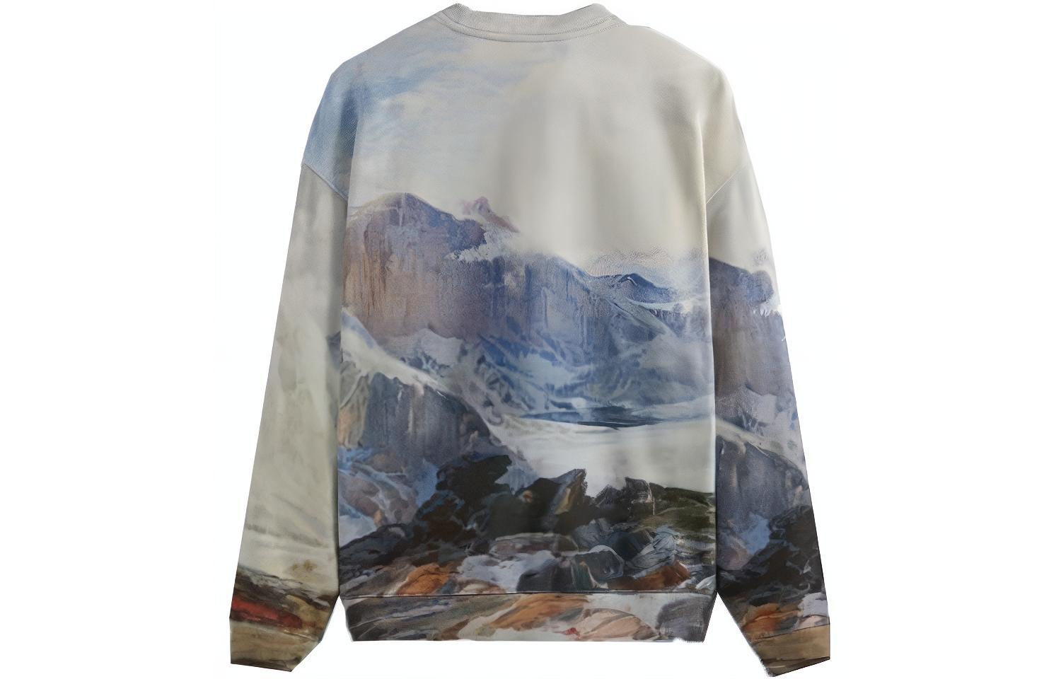 Lookbook KITH Mountain Print Embroidered Crewneck Sweatshirt Multicolor - KHM030879-410
