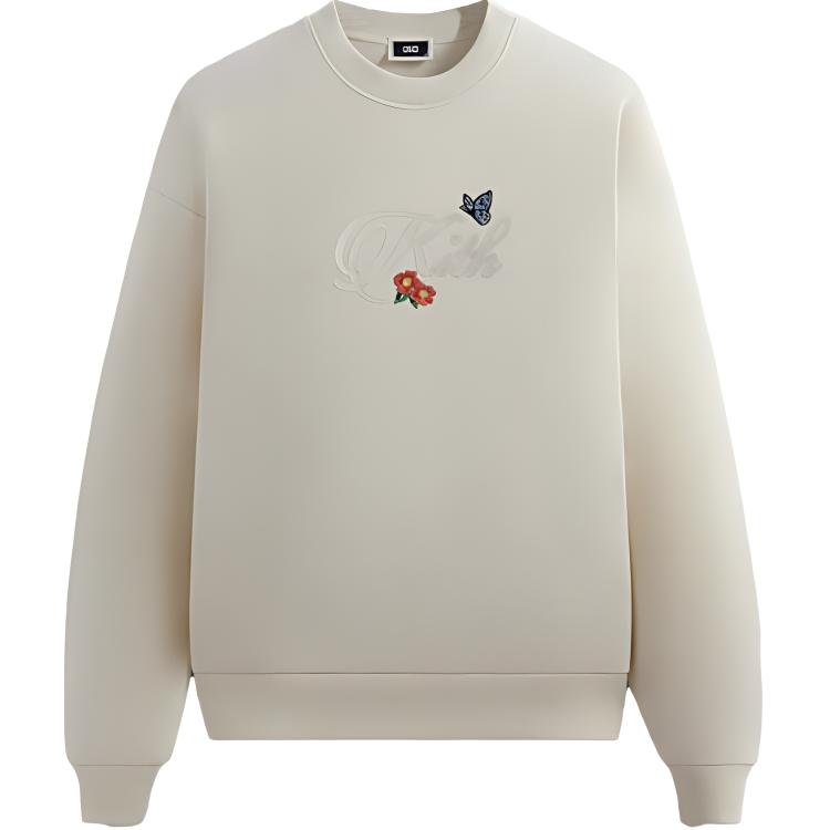 Order KITH Nelson Crewneck Beige Long Sleeve Sweatshirt KHM031993-104