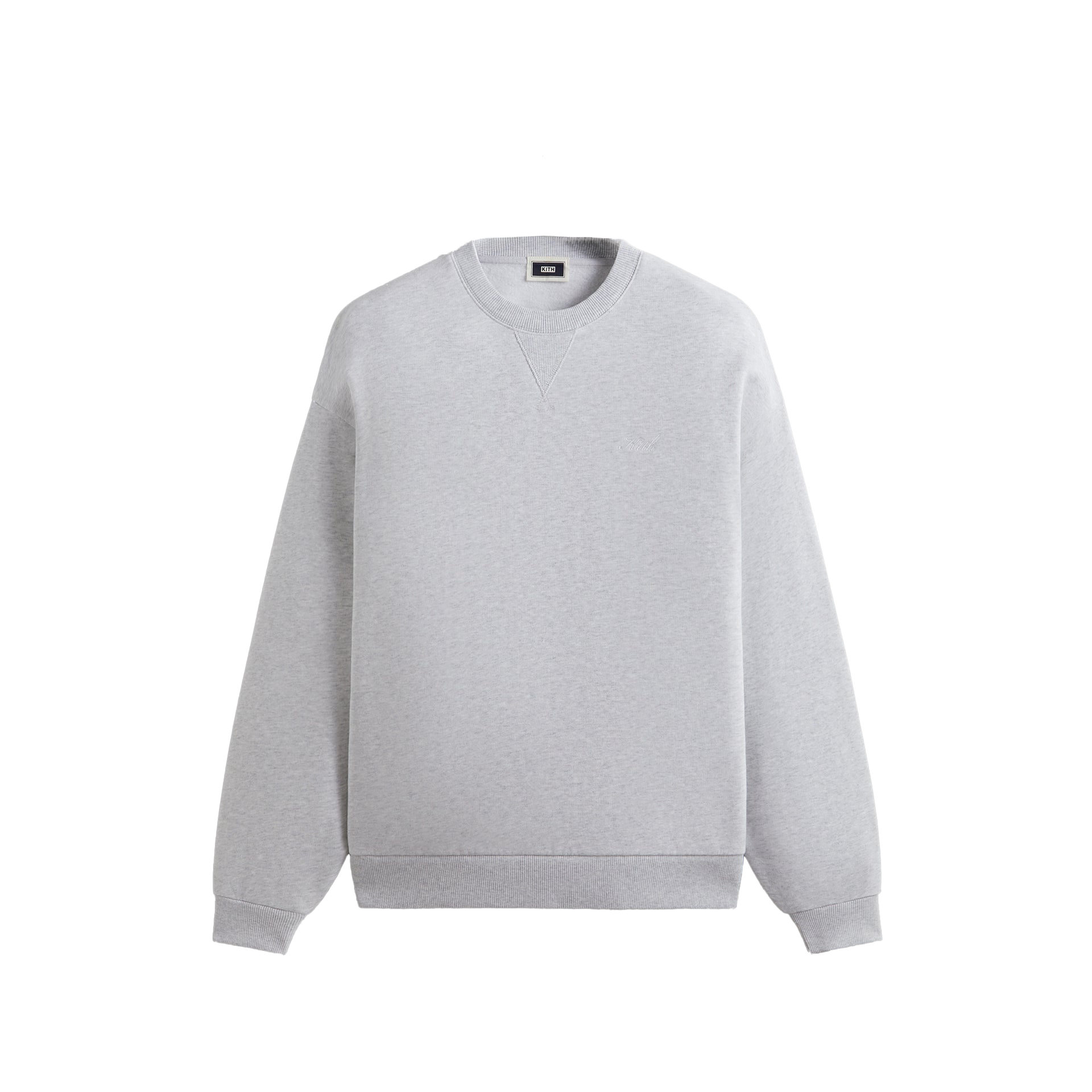 KITH Nelson Crewneck Ribbed Fleece Sweatshirt Men’s Light Gray khm032145-002