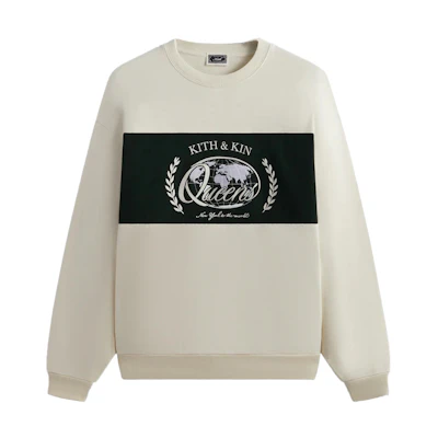 KITH Nelson Rugby Crewneck Silk Pullover Vintage Lettering Sweatshirt KHM031891-116
