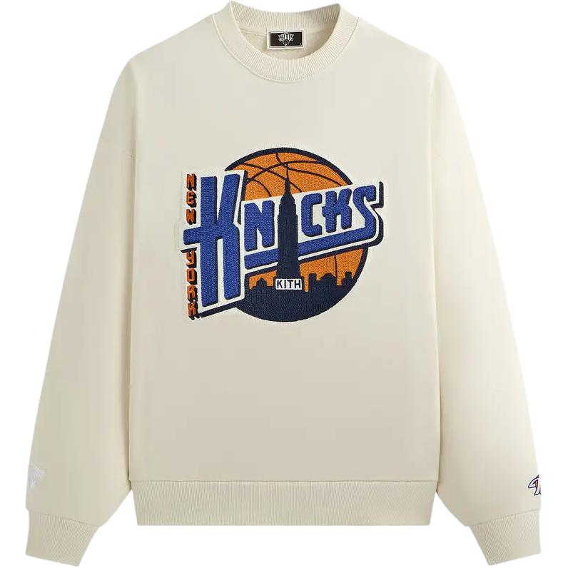 KITH Nelson Sandrift New York Knicks Crewneck Sweatshirt Cream () KHM032943-104