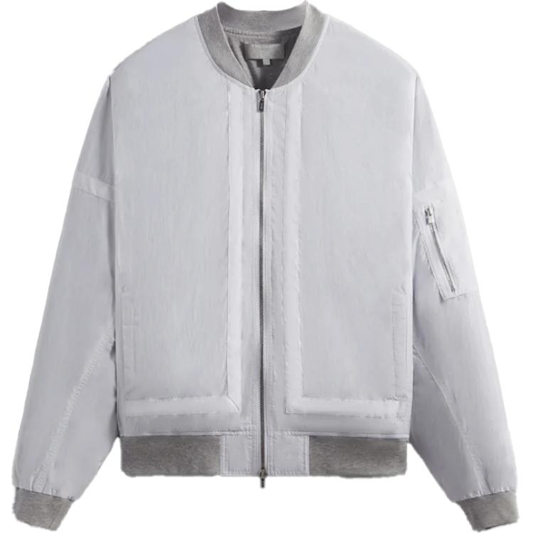 KITH Nylon Silas Bomber Jacket White - Stylish Flight Jacket KHM010533-101