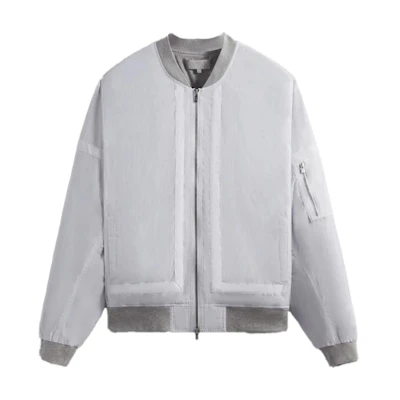 KITH Nylon Silas Bomber Jacket White - Stylish Flight Jacket KHM010533-101