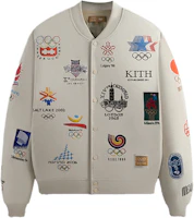 KITH Olympics Heritage Logo Long-Sleeve Button Jacket Unisex - Off White KHM010570-212 KITH Olympics Heritage Logo Long-Sleeve Button Jacket Unisex - Off White KHM010570-212
