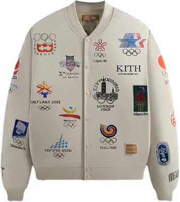 KITH Olympics Heritage Logo Long-Sleeve Button Jacket Unisex - Off White KHM010570-212 Buy KITH Olympics Heritage Logo Long-Sleeve Button Jacket Unisex - Off White KHM010570-212