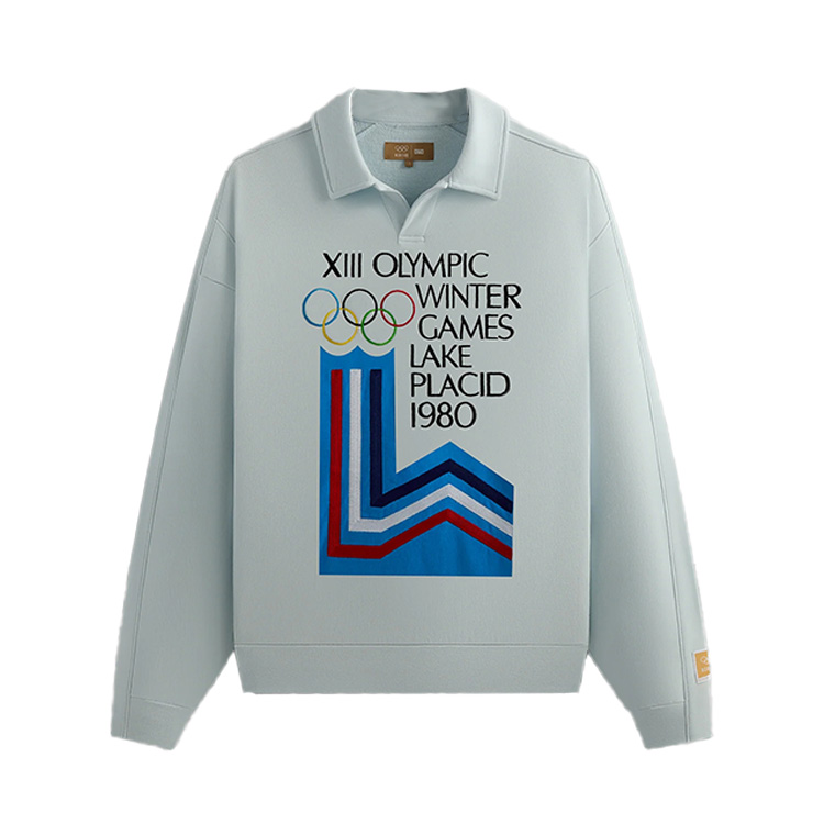 KITH Olympics Heritage SS24 Polo Long-Sleeve Sweatshirt Unisex - Light Green KHM032280-5040