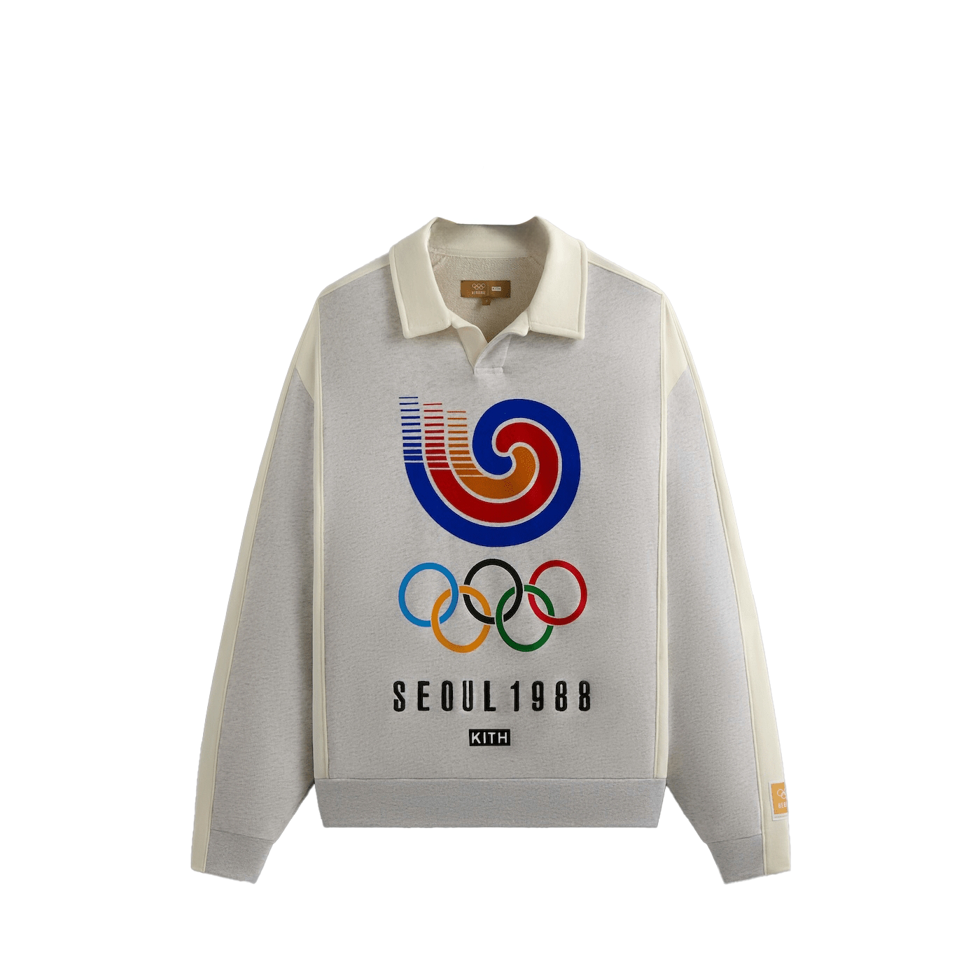 KITH Olympics Heritage SS24 Retro Pullover Sweatshirt Unisex - Light Gray KHM032279-002