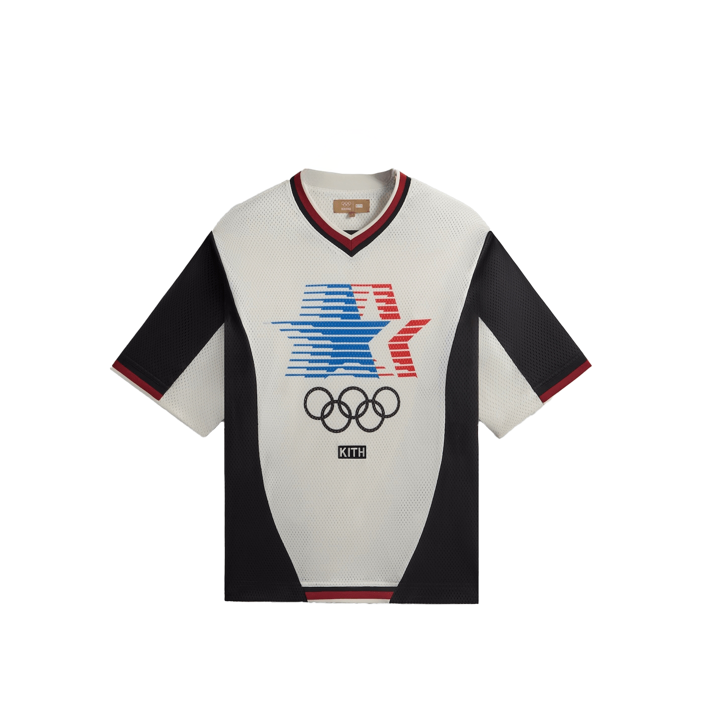 KITH Olympics Heritage SS24 Unisex White Logo Graphic Breathable Mesh T-Shirt KHM032273-116 圖 2