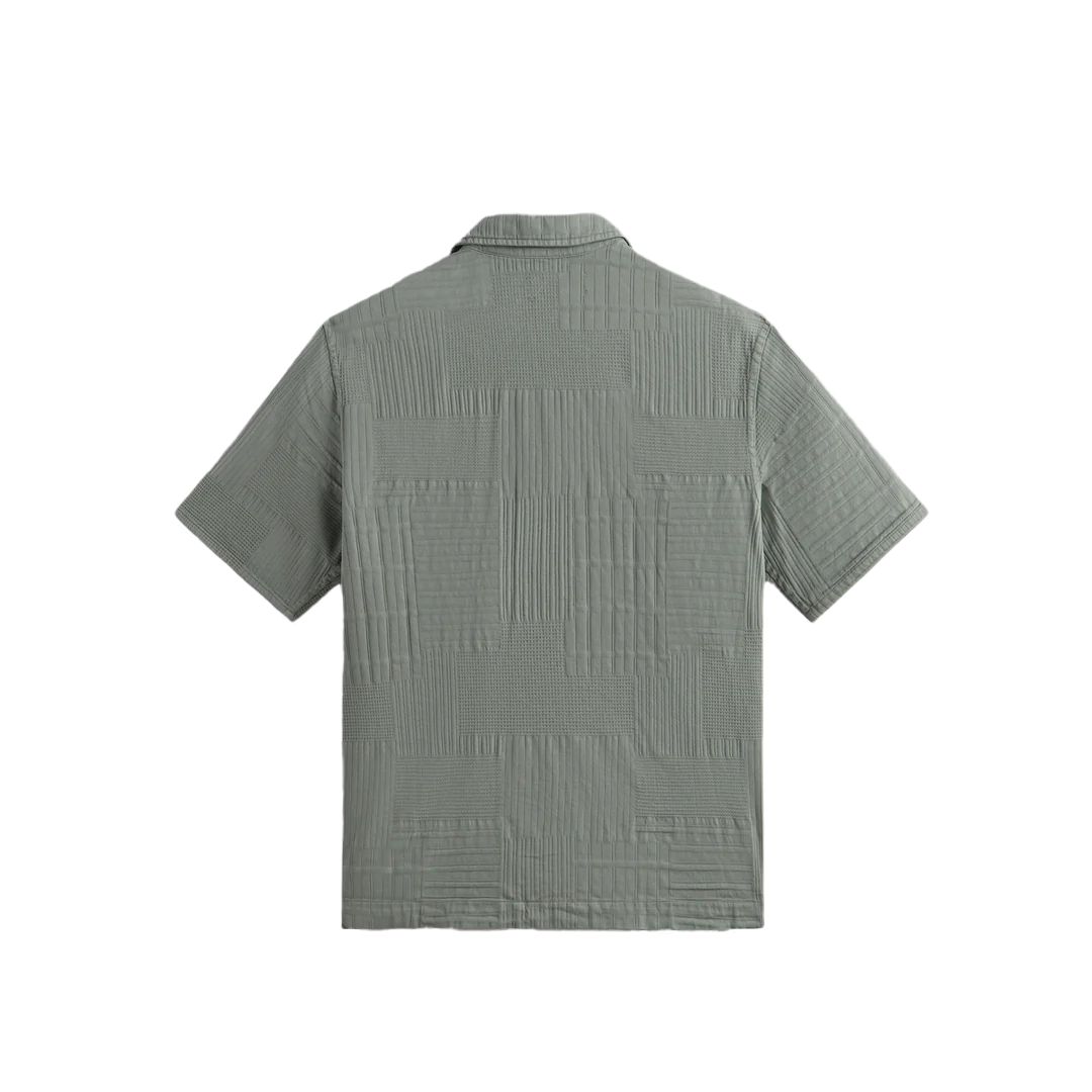 Lookbook KITH Overdyed Button-Up Solid Short Sleeve Shirt Men’s Green khm031905-368