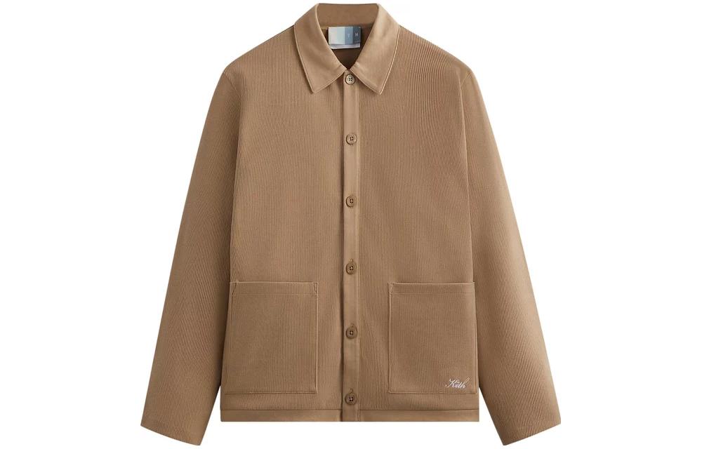 KITH Oversized Collared Single-Breasted Jacket in Khaki KHM030917-252