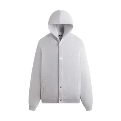 KITH Oversized Cotton Sweatshirt Light Heather Gray khm031899-002