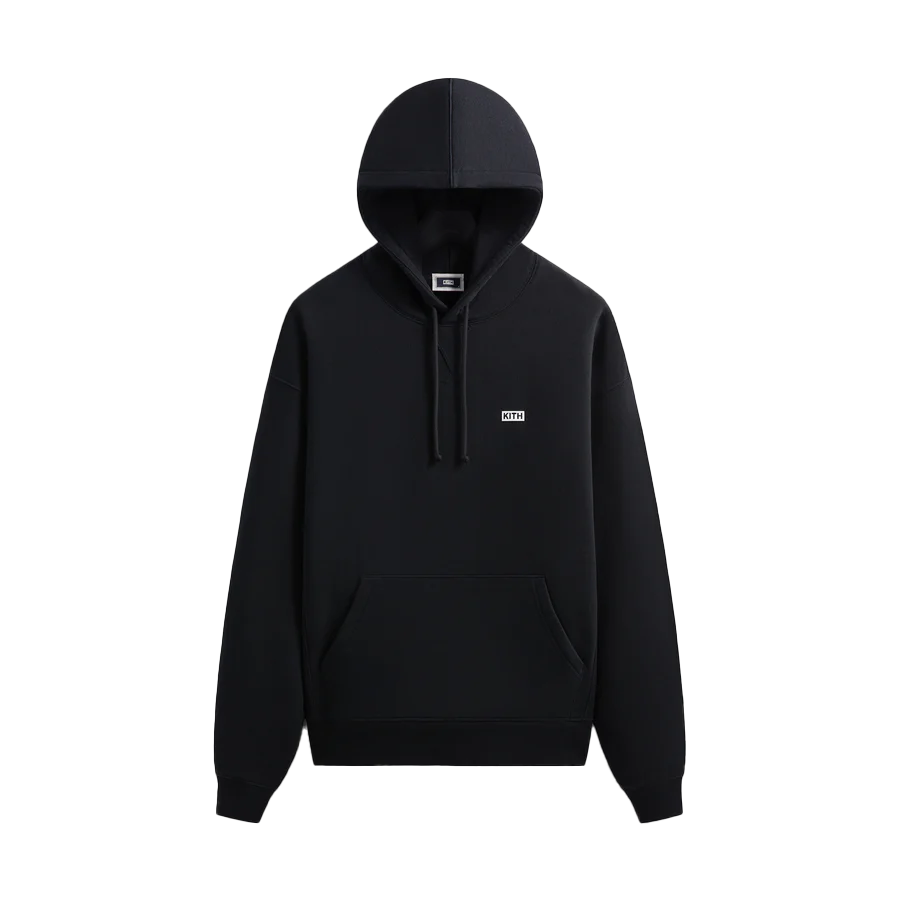 KITH Oversized Solid Color Hoodie - Black khm032143-001