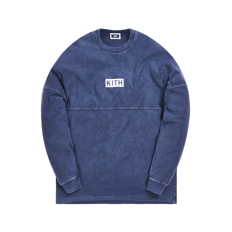 KITH Paneled L/S Tee Dark Indigo
