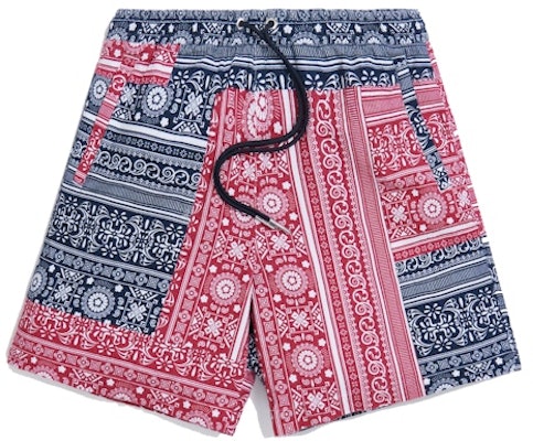 KITH Patchwork Bandana Hardaway Red/Navy Multi Buy KITH Patchwork Bandana Hardaway Red/Navy Multi
