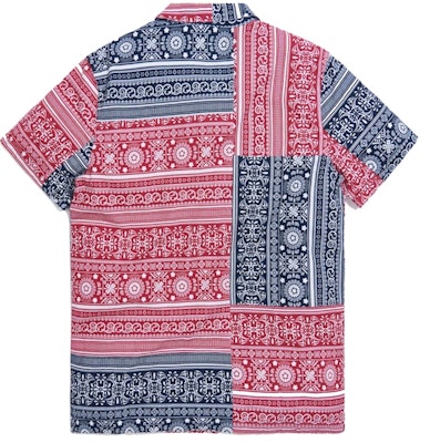 KITH Patchwork Camp Shirt Red/Navy Multi Order KITH Patchwork Camp Shirt Red/Navy Multi