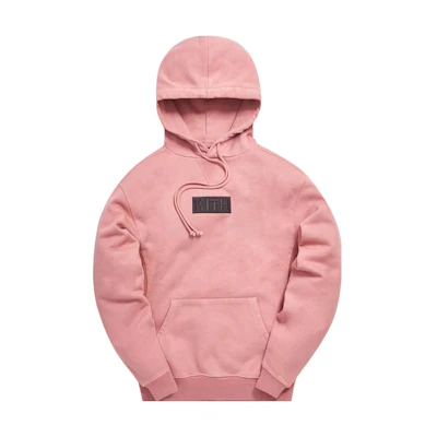 KITH Pink Pullover Hoodie with Logo for Men KH2404-107