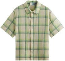 KITH Plaid Button-Up Oversized Short Sleeve Shirt Green KHM031157-304 KITH Plaid Button-Up Oversized Short Sleeve Shirt Green KHM031157-304