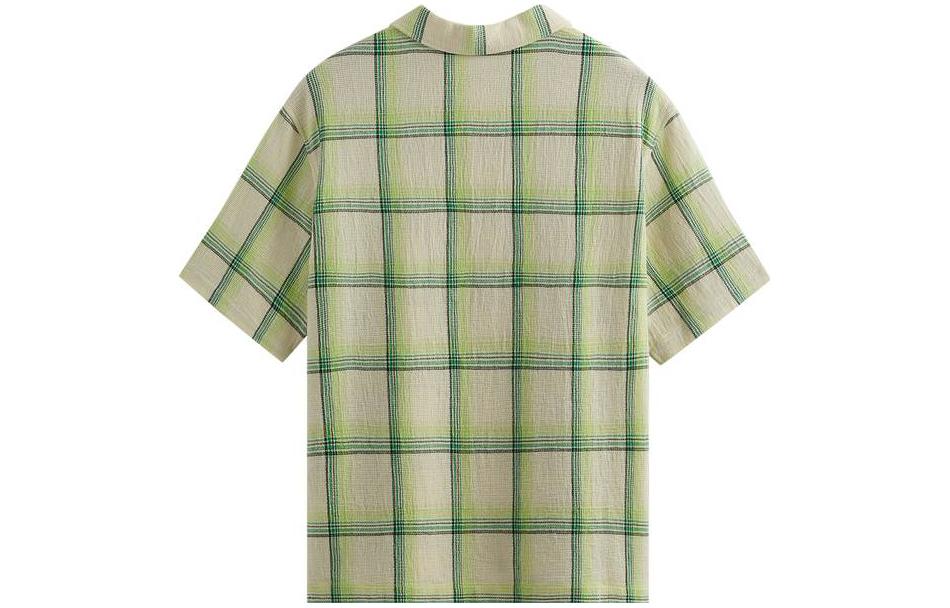 Lookbook KITH チェック柄オーバーサイズ半袖シャツ グリーン KHM031157-304
