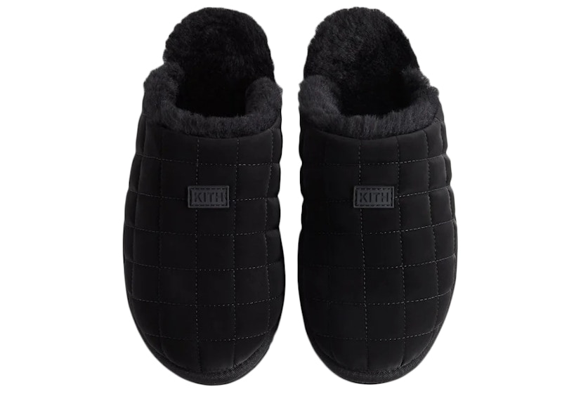 KITH Puffed Classic Logo Slipper Kithmas Black KHM150094-001