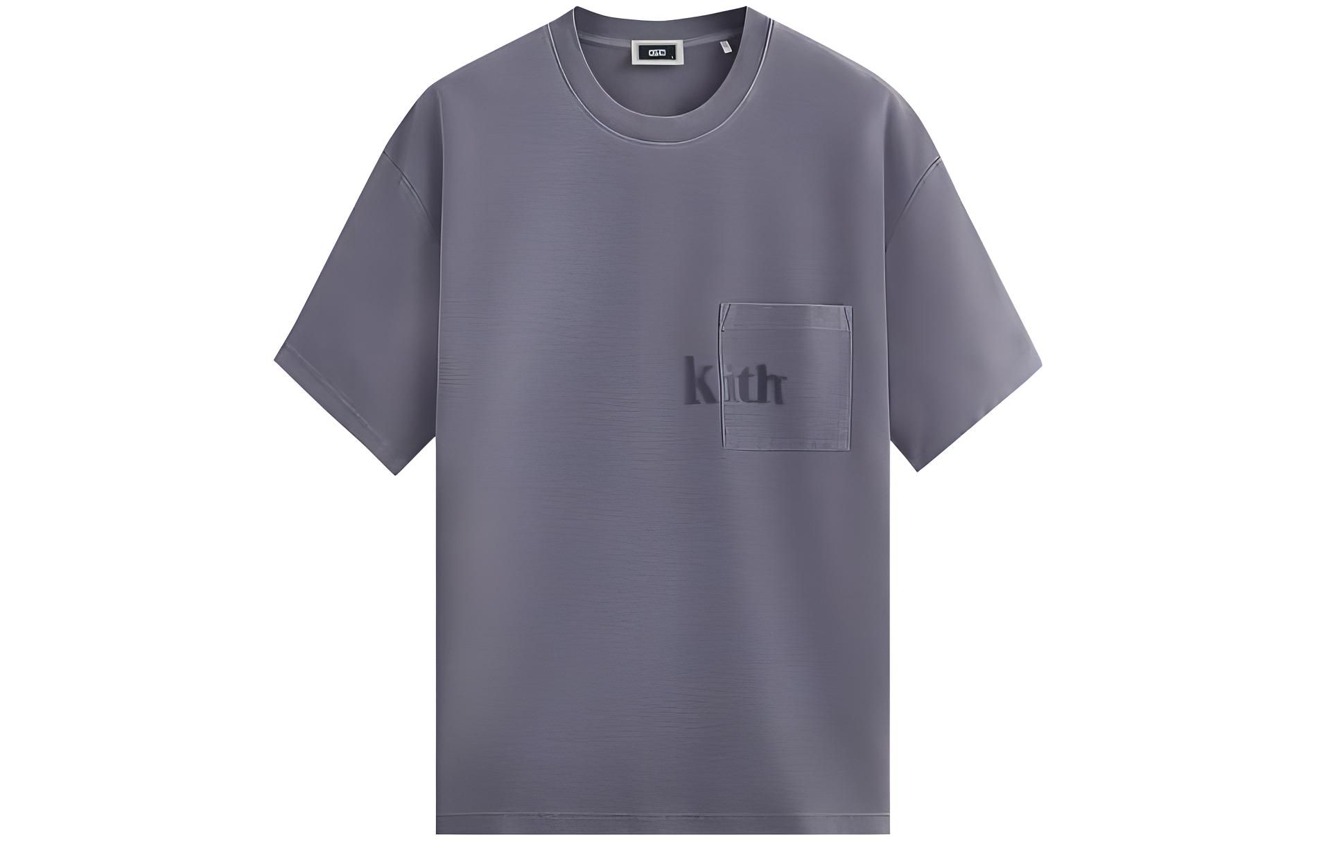 KITH Purple Pocket Crewneck Short Sleeve T-Shirt (). KHM031086-519