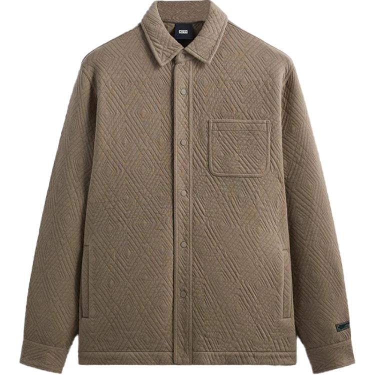 KITH Quilted Interlock Ginza Shirt Sand - Soft & Comfy Long Sleeve Jacket KHM031413-203