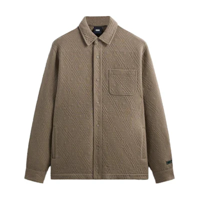 KITH Quilted Interlock Ginza Shirt Sand - Soft & Comfy Long Sleeve Jacket KHM031413-203