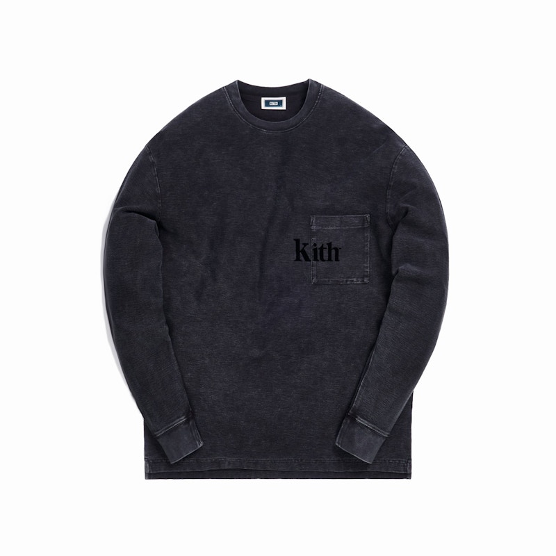 Buy KITH Quinn クリスタルウォッシュ ロンT (黒)
