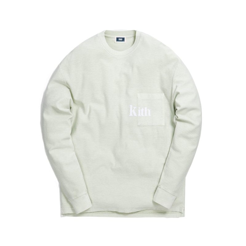 KITH Quinn Crystal Washed L/S Tee Mint
