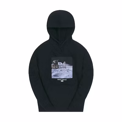 KITH Relaxed Fit Letter Print Pullover Hoodie - Black KH2614-100