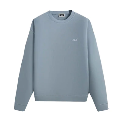 KITH Retro Soft Crewneck Long Sleeve Sweatshirt Light Indigo KHM032023-415