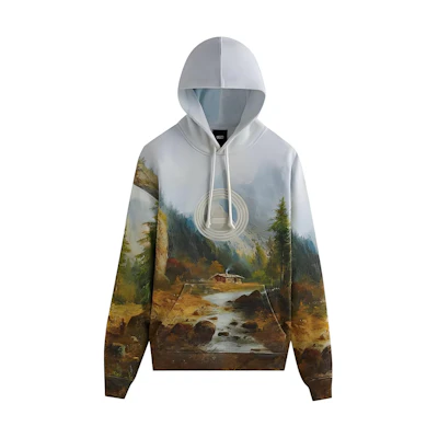KITH Scenic Print Pullover Hoodie Unisex Grey KHM030880-320