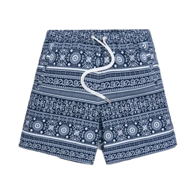 KITH Seersucker Hardaway Short Navy/White