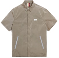 KITH Snap Front Wrinkle Nylon Shirt White Pepper KITH Snap Front Wrinkle Nylon Shirt White Pepper
