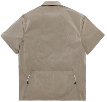 KITH Snap Front Wrinkle Nylon Shirt White Pepper Order KITH Snap Front Wrinkle Nylon Shirt White Pepper