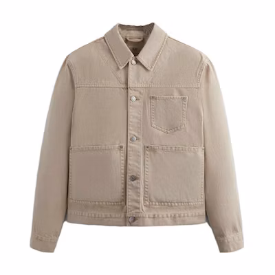 KITH Solid Beige Button-Up Collar Jacket Unisex KHM010238-269